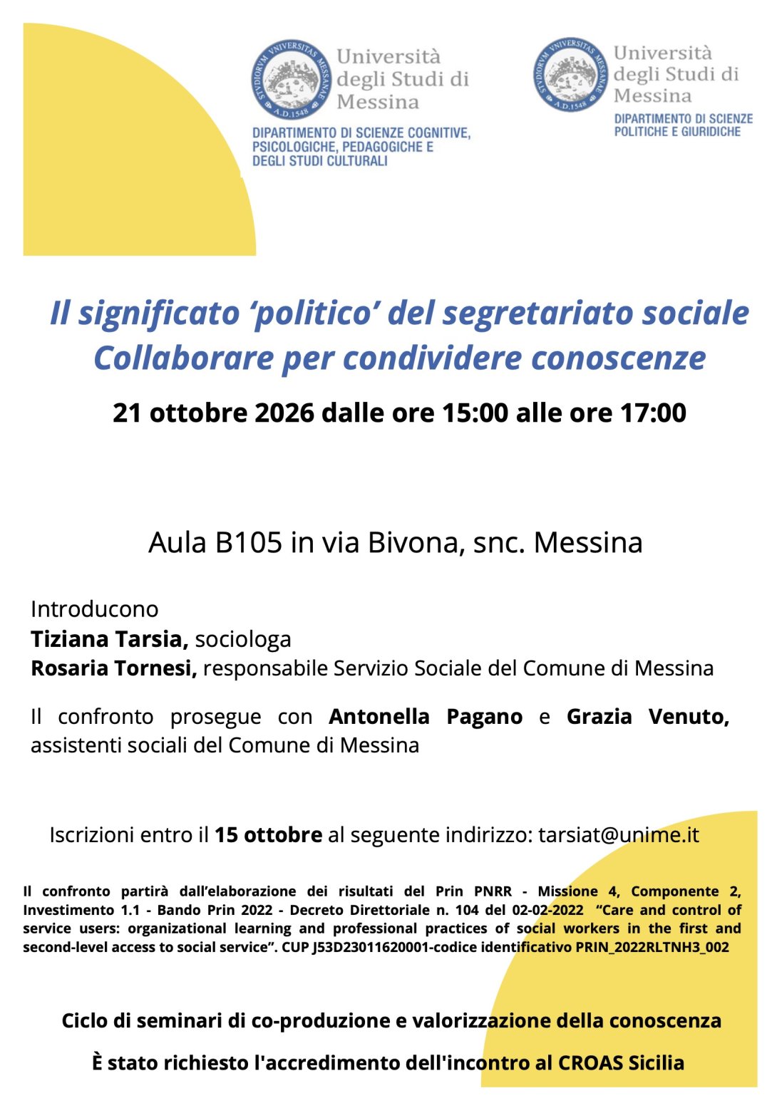 Il significato "politico" del segretariato sociale